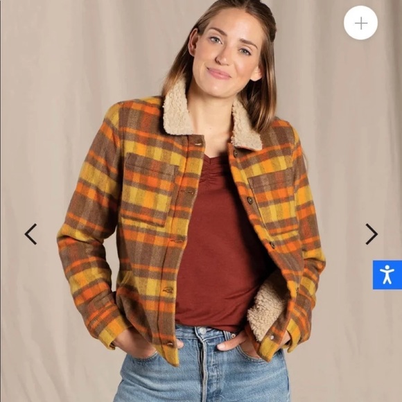 Toad&Co Jackets & Blazers - Toad&co Burntside Trucker Jacket, Flannel/Sherpa, med, like new!